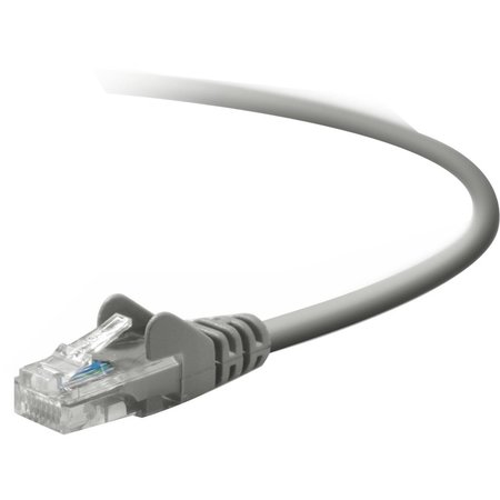 BELKIN 3Ft Cat5E Patch Cable, Utp, Gray Pvc Jacket, 24Awg, T568B, 50 Micron,  A3L791-03